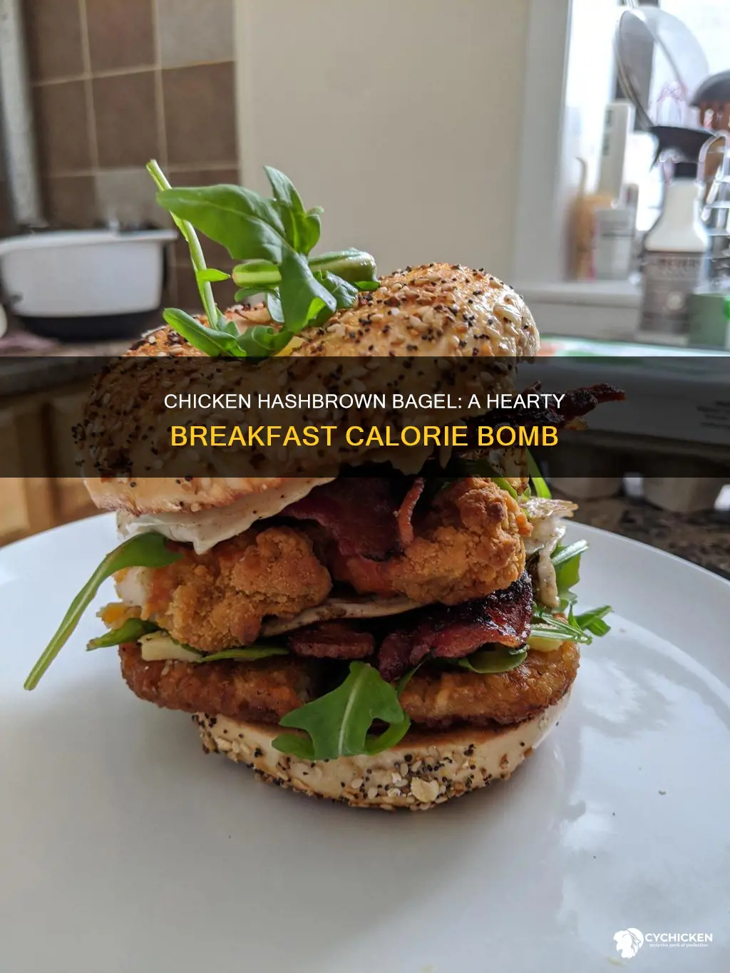 how many caloreis in bruggers breakfast chicken hashbrown bagel