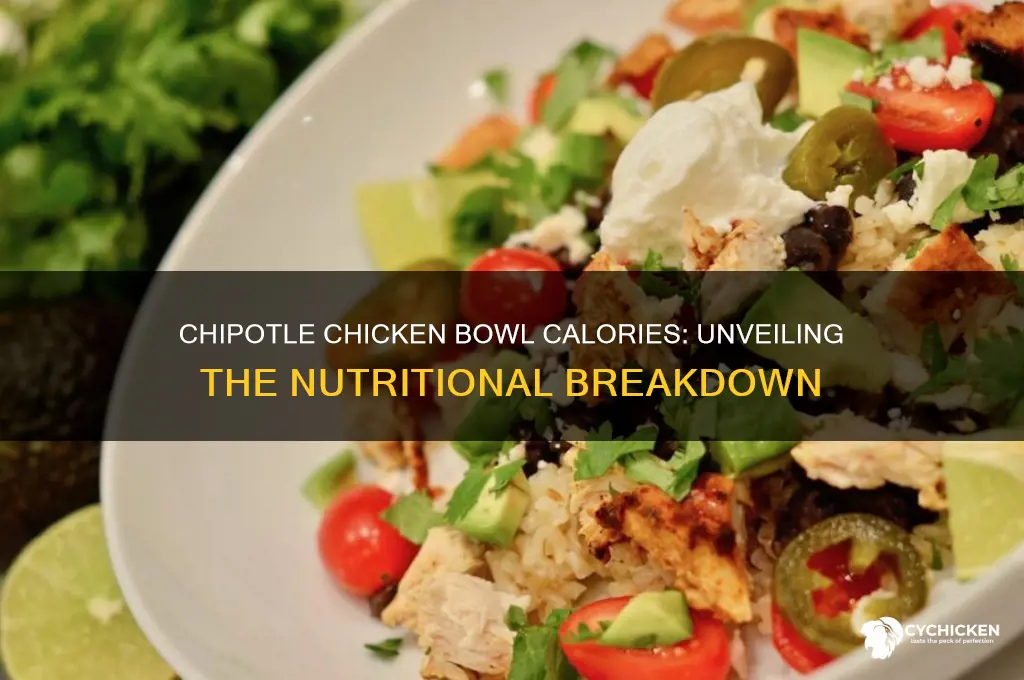 how many caloriea in chipolte chicken bowl