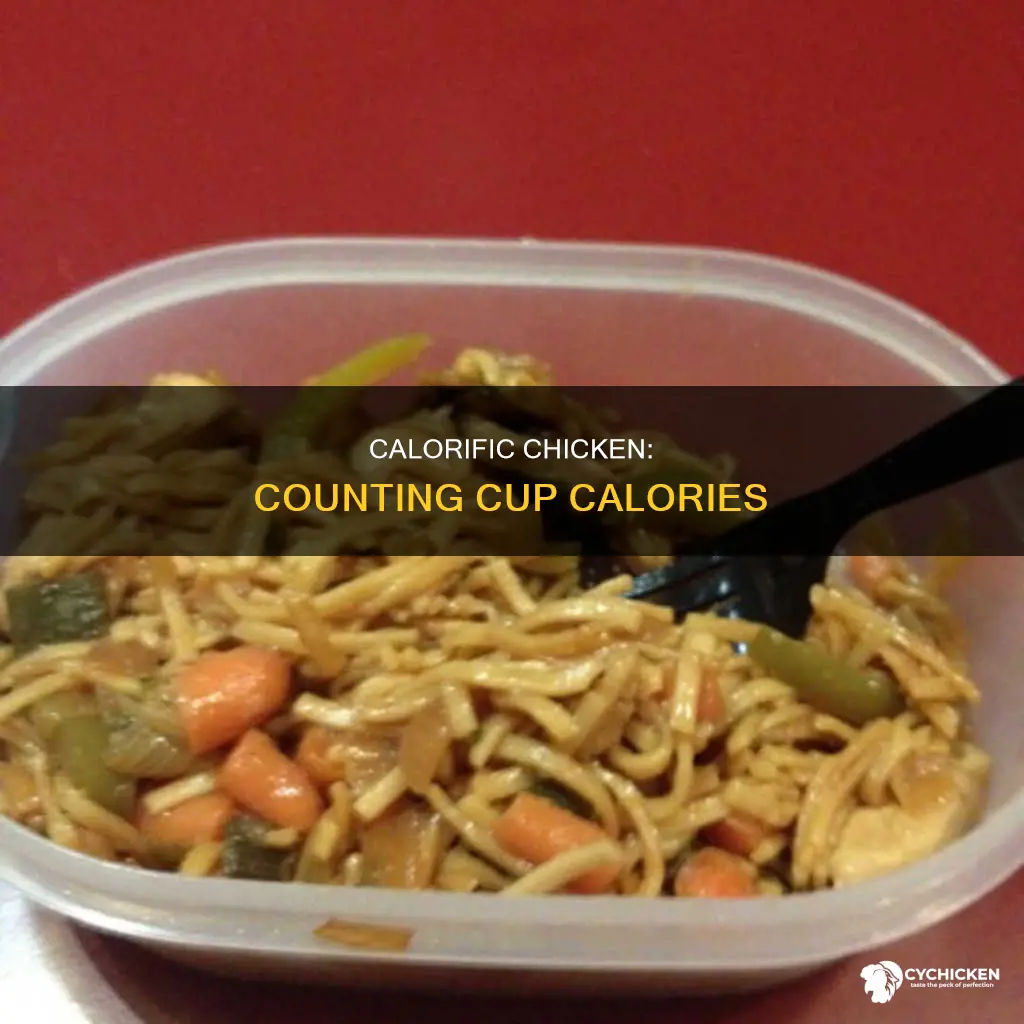 how many calrois are in a cup of chicken