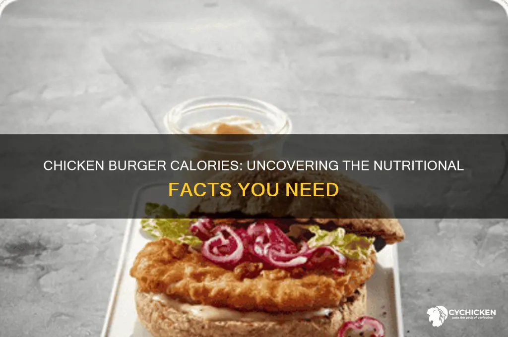 how many cals in a chicken burger