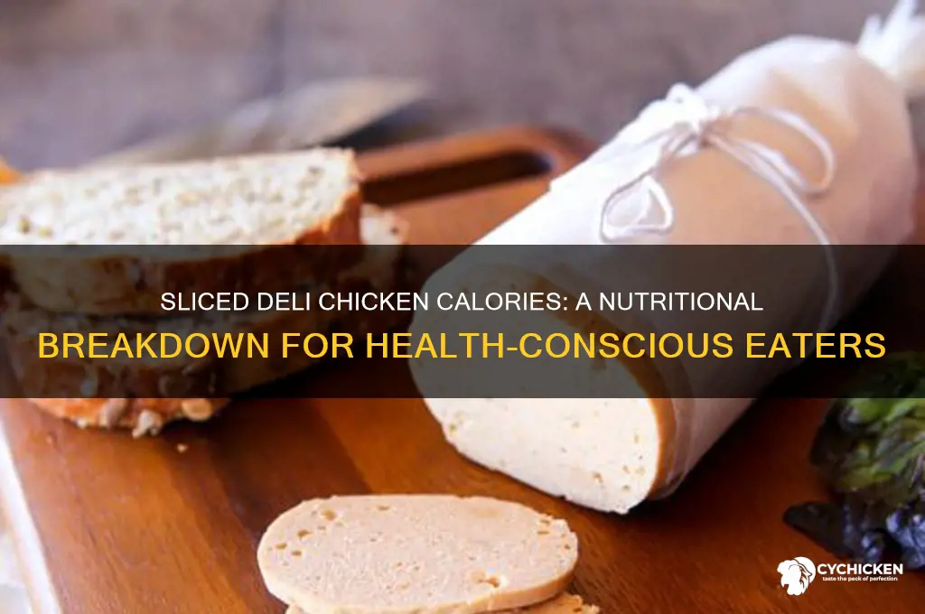 how many cals in sliced deli chicken