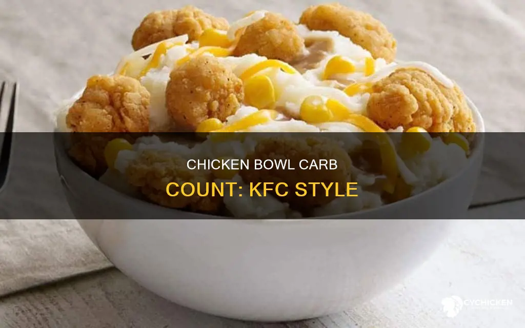 how many carb in a chicken bowl from kfc