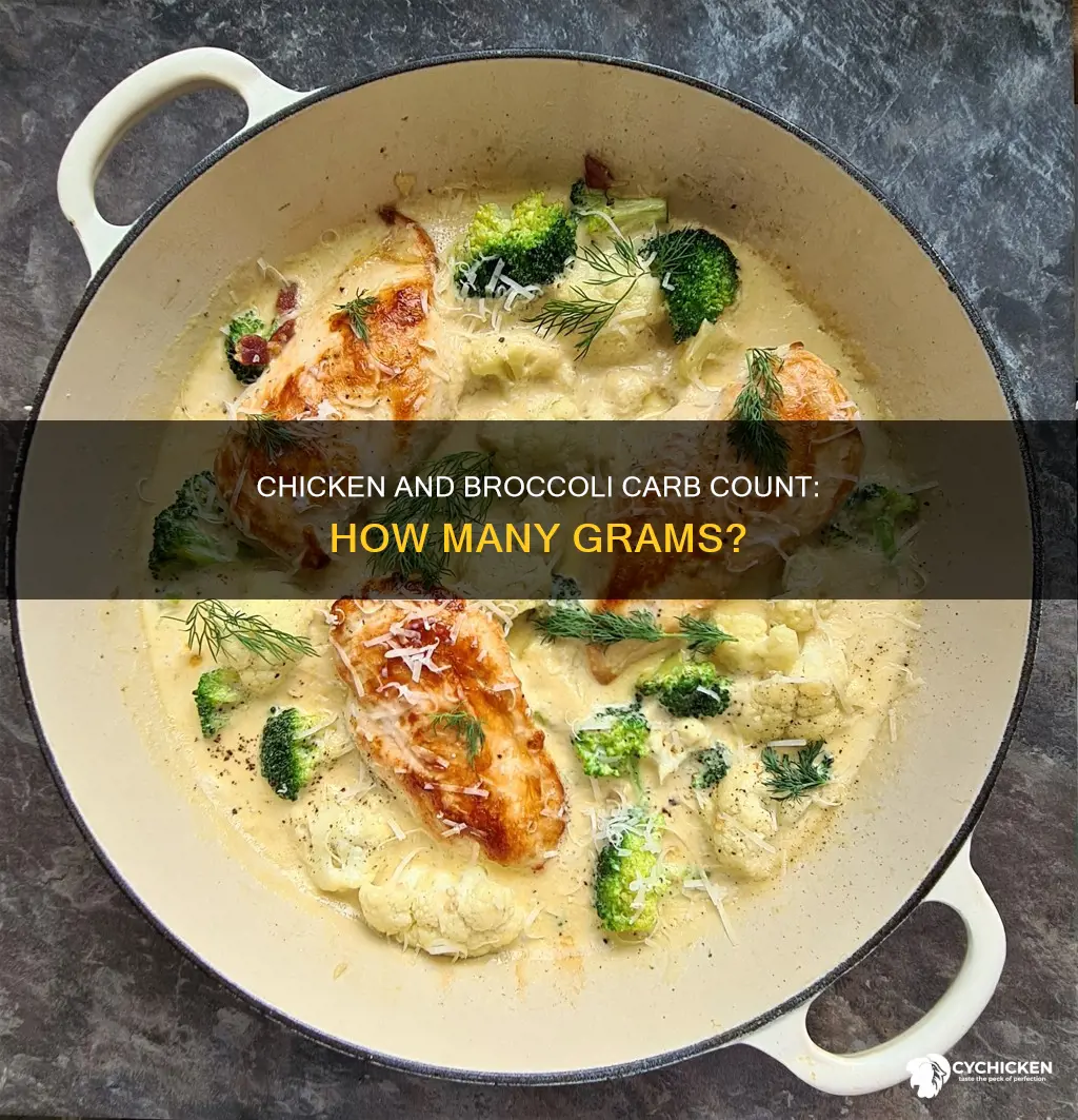 how many carbohydrate grams are in chicken and brocoli