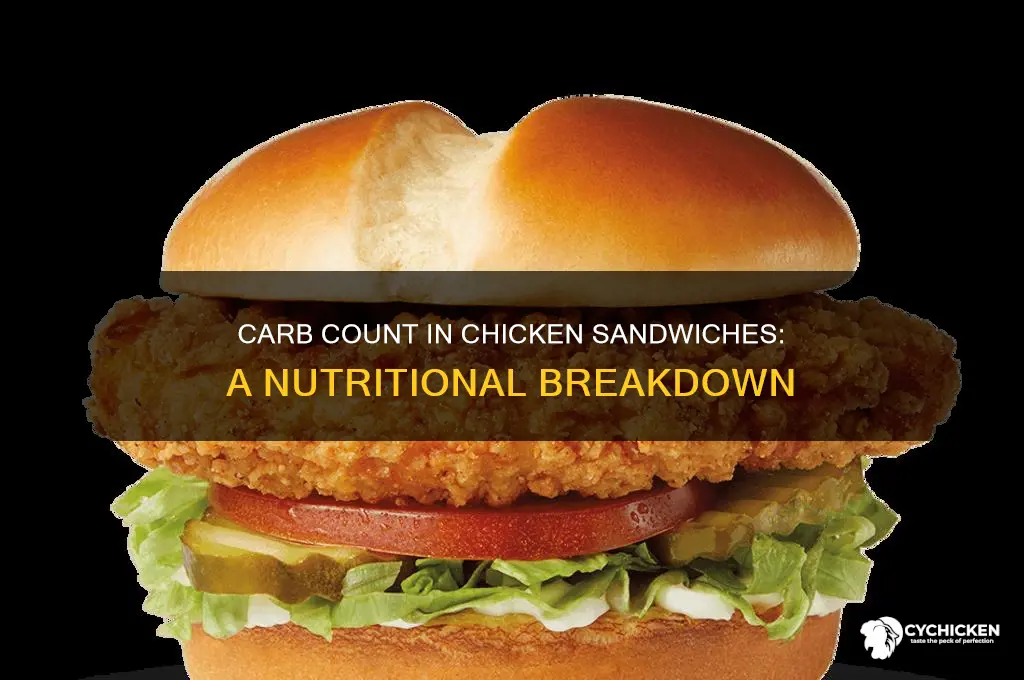 how many carbohydrates are in a chicken sandsich