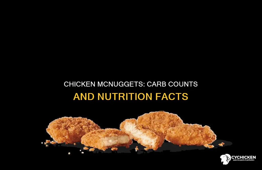 how many carbohydrates in a 10 piece chicken mcnuggets