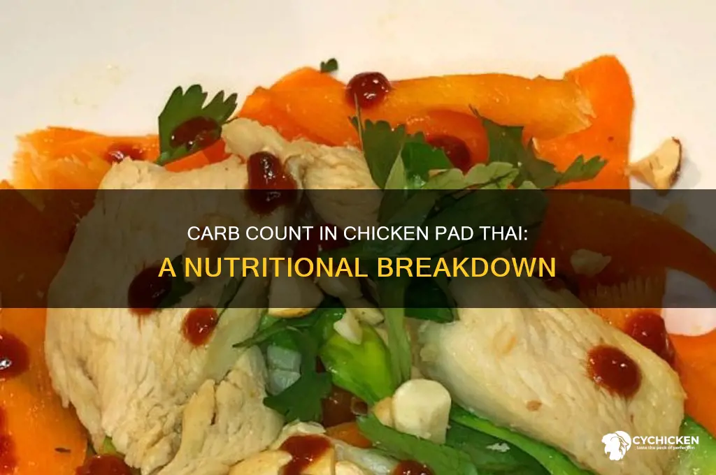 how many carbohydrates in chicken pad thai