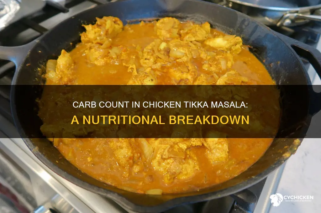 how many carbohydrates in chicken tikka masala