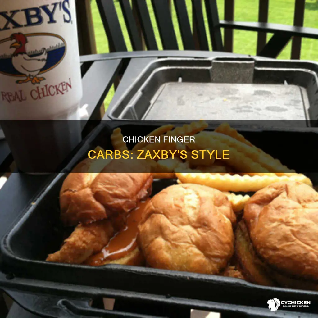how many carbs are 3 chicken fingers at zaxby