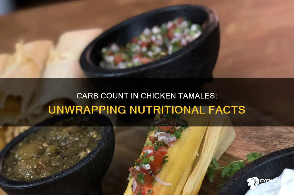 how many carbs are i 1 chicken tamales