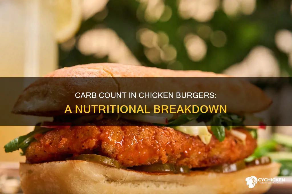 how many carbs are in a chicken burger