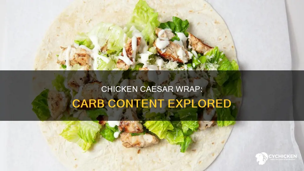 how many carbs are in a chicken caesar wrap