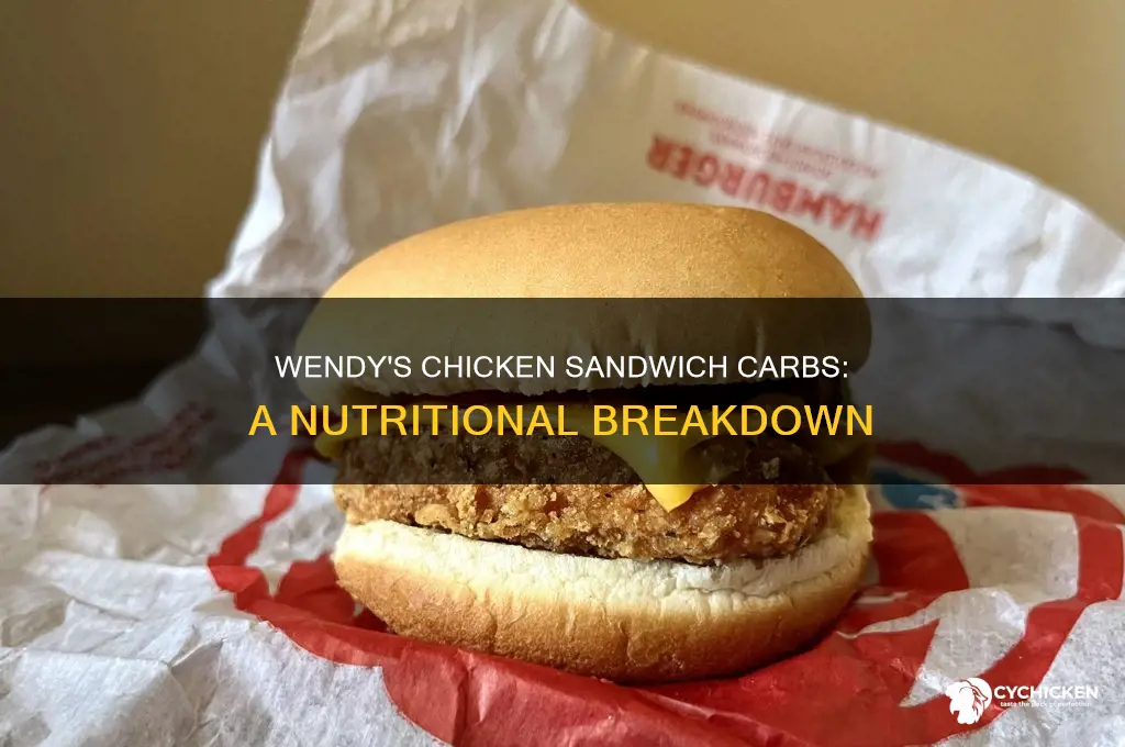 how many carbs are in a chicken sandwich from wendy