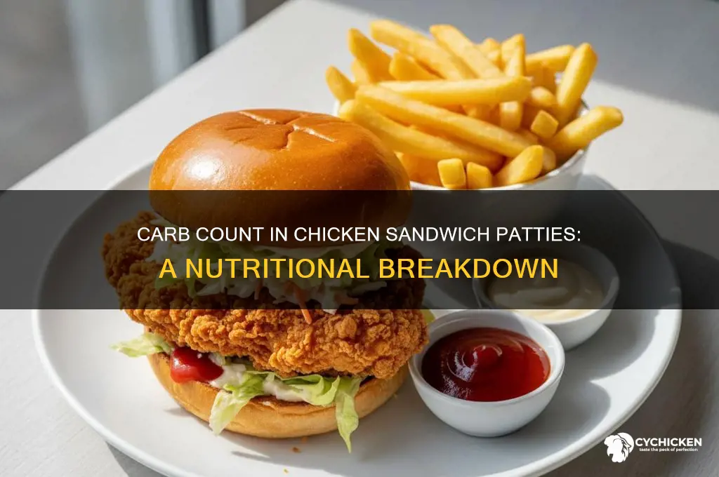 how many carbs are in a chicken sandwich patty