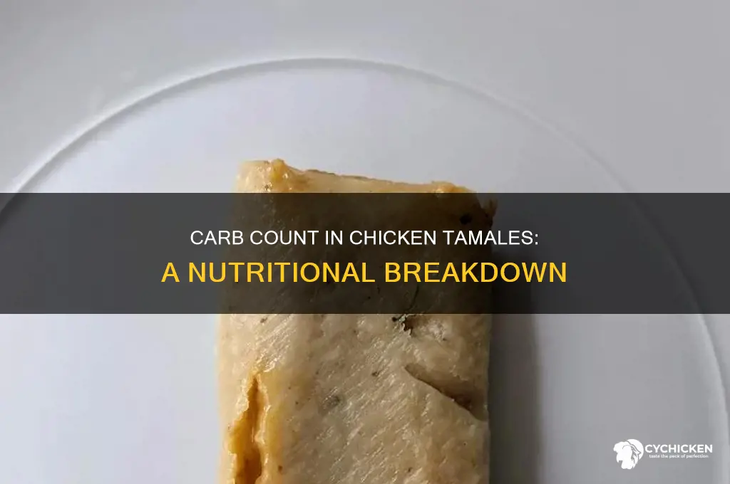 how many carbs are in a chicken tamale