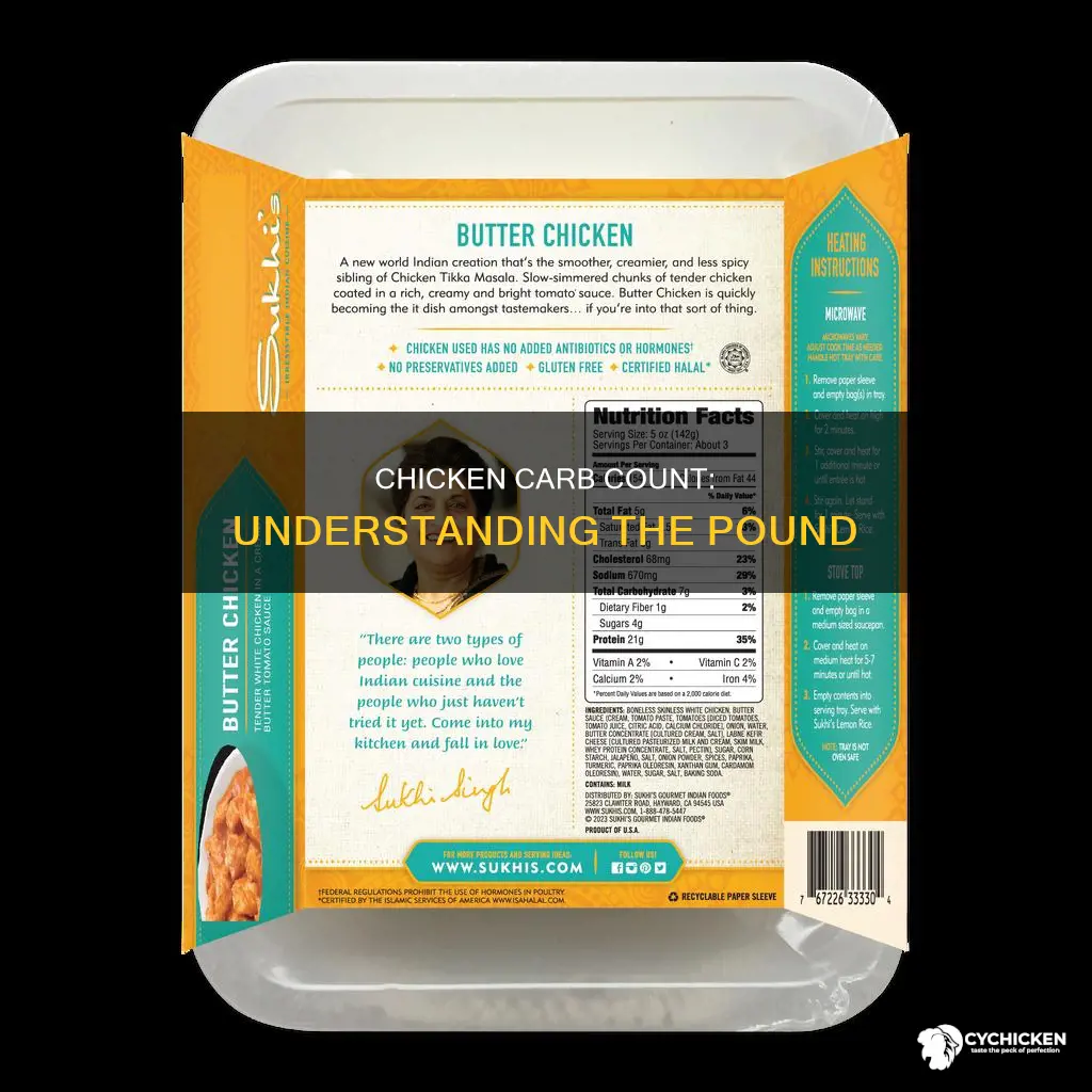 how many carbs are in a pound of chicken