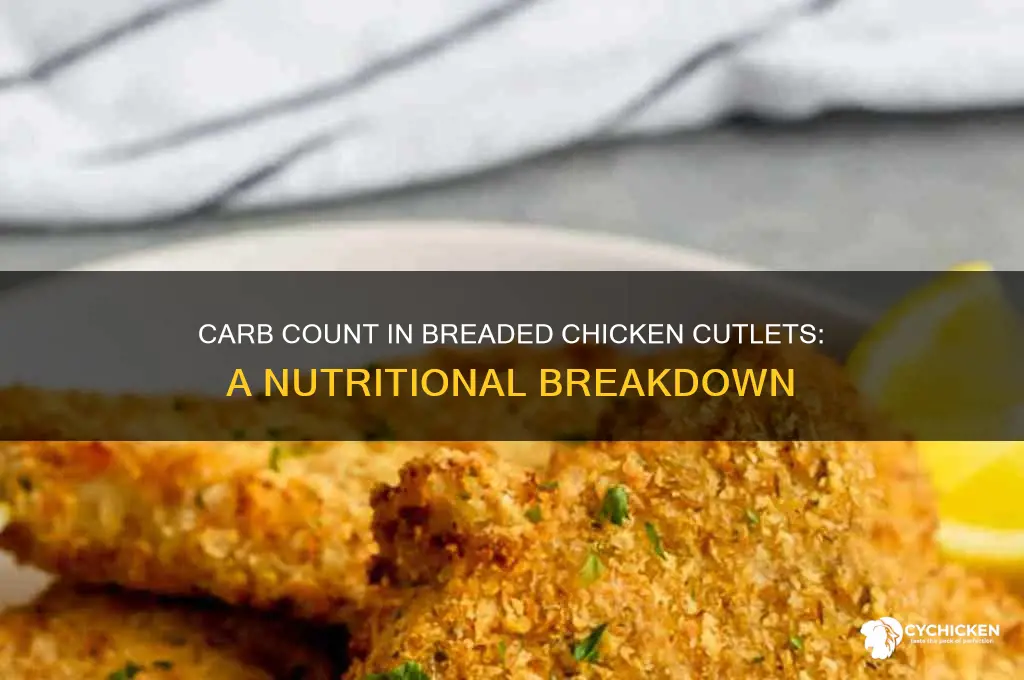 how many carbs are in breaded chicken cutlets
