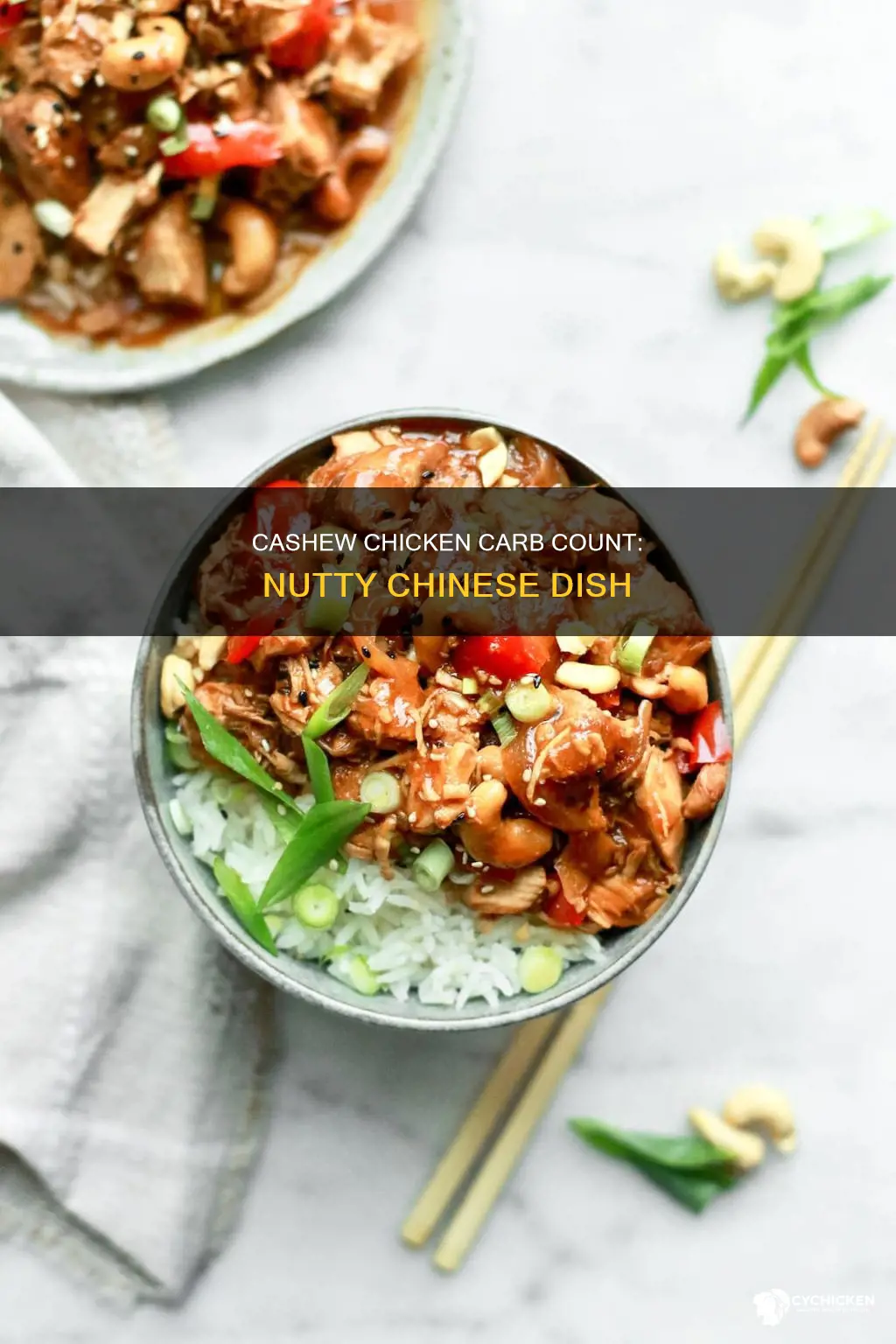 how many carbs are in cashew chicken chinese food