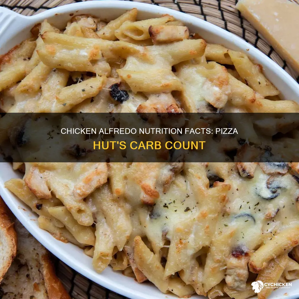 how many carbs are in chicken alfredo from pizza hut
