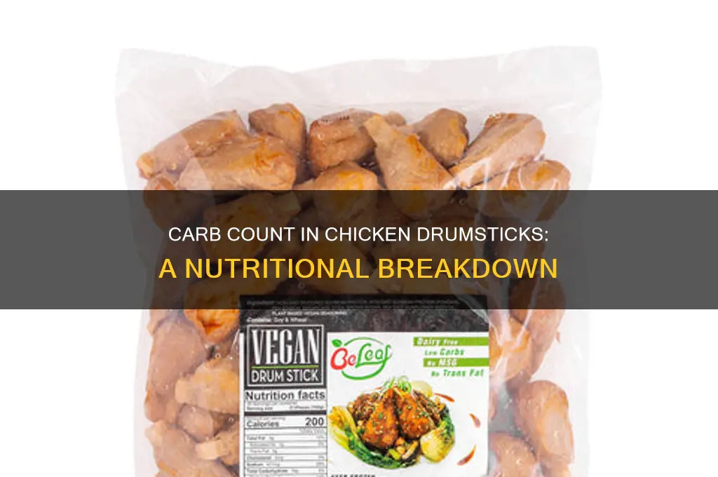 how many carbs are in chicken drumstick
