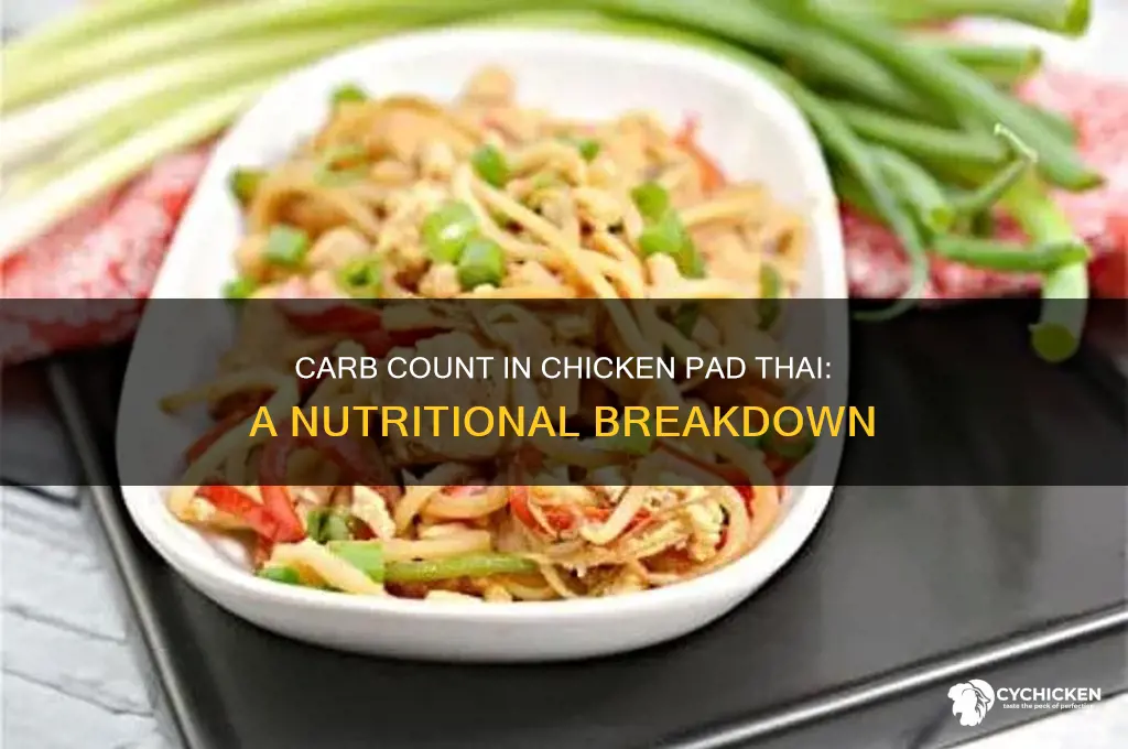 how many carbs are in chicken pad thai