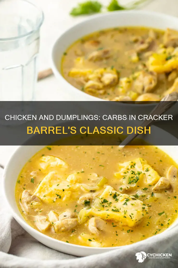 how many carbs are in cracker barrel chicken and dumplings