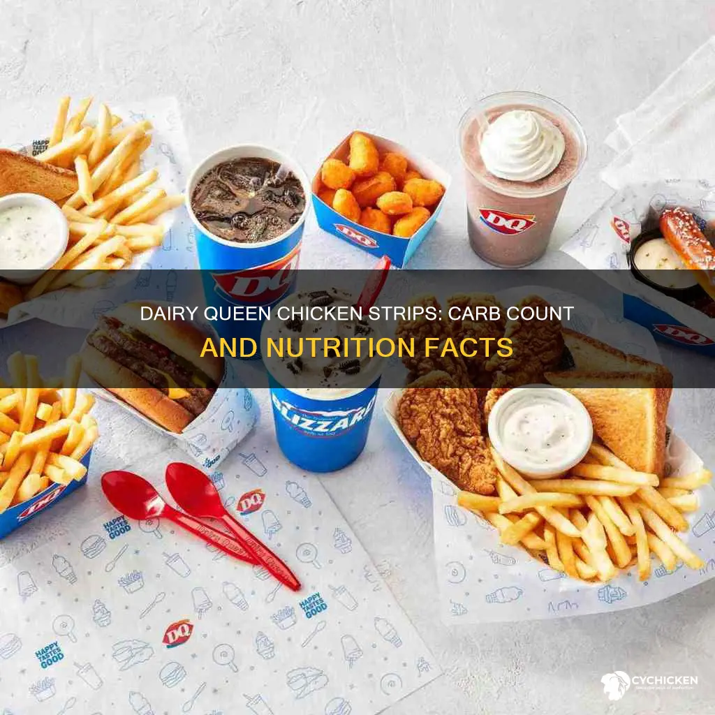 how many carbs are in dairy queen chicken strips