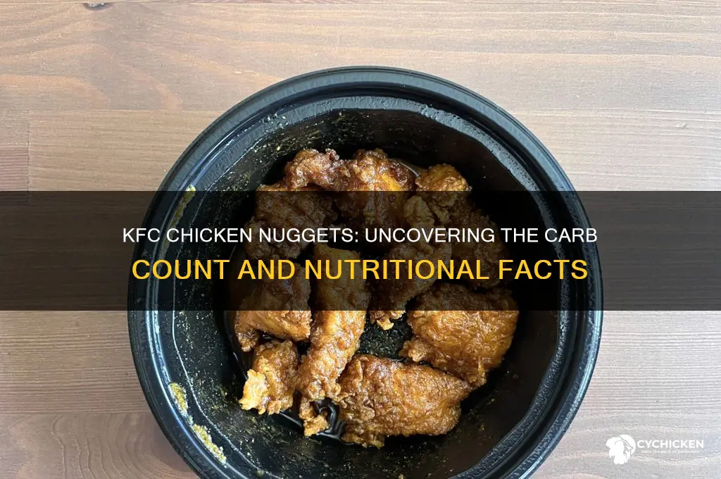 how many carbs are in kfc chicken nuggets