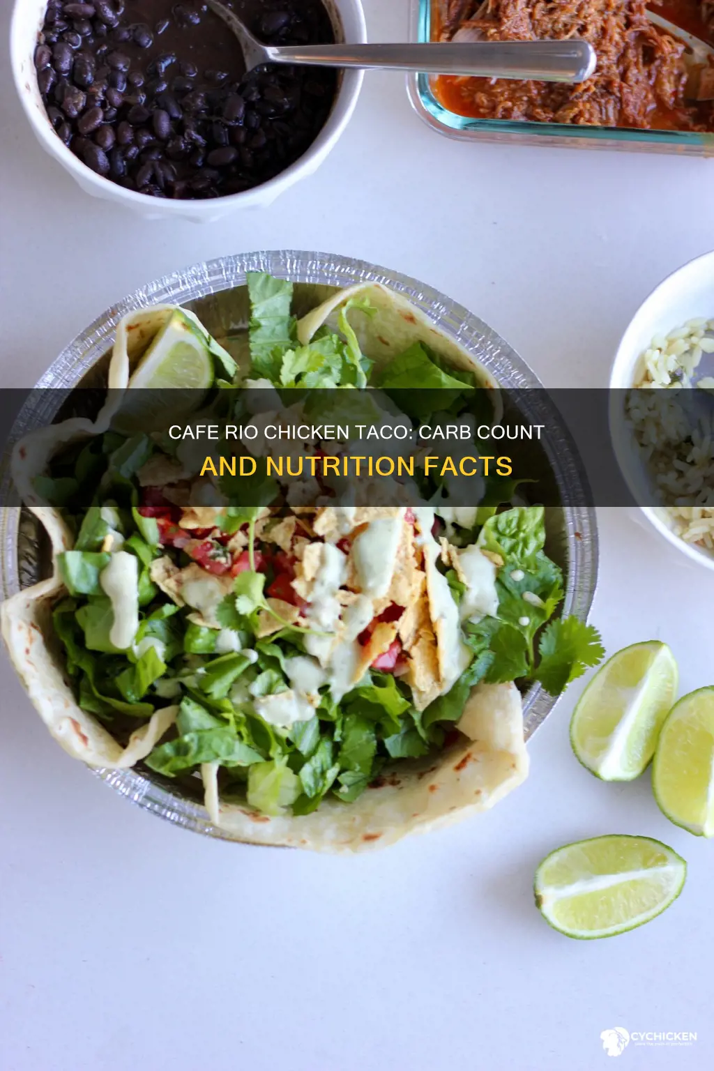how many carbs are in one cafe rio chicken taco