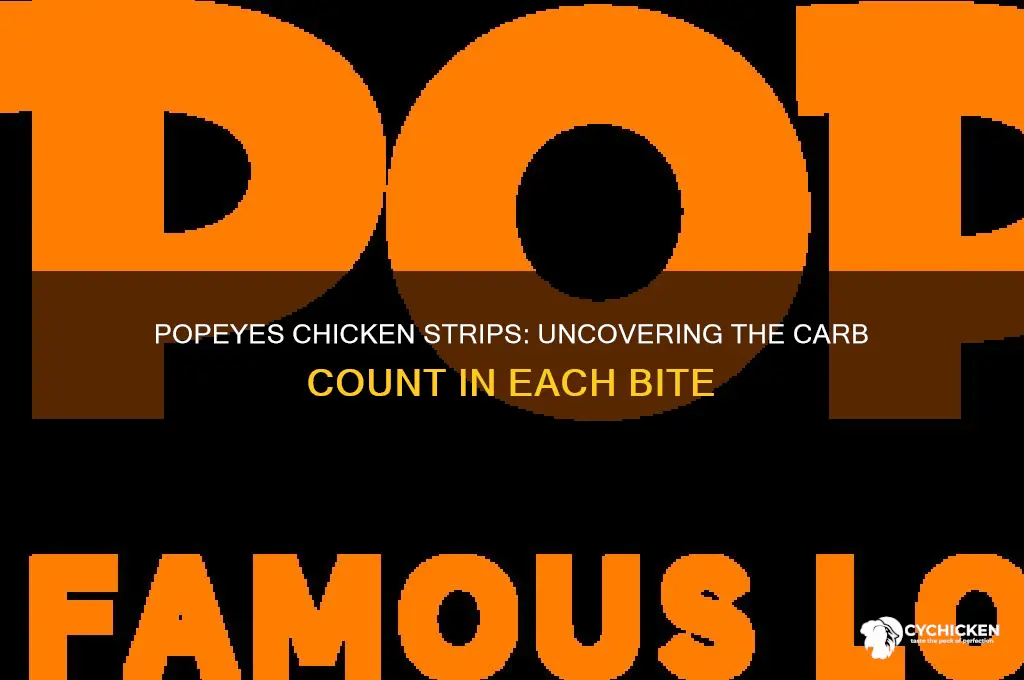 how many carbs are in popeyes chicken strips