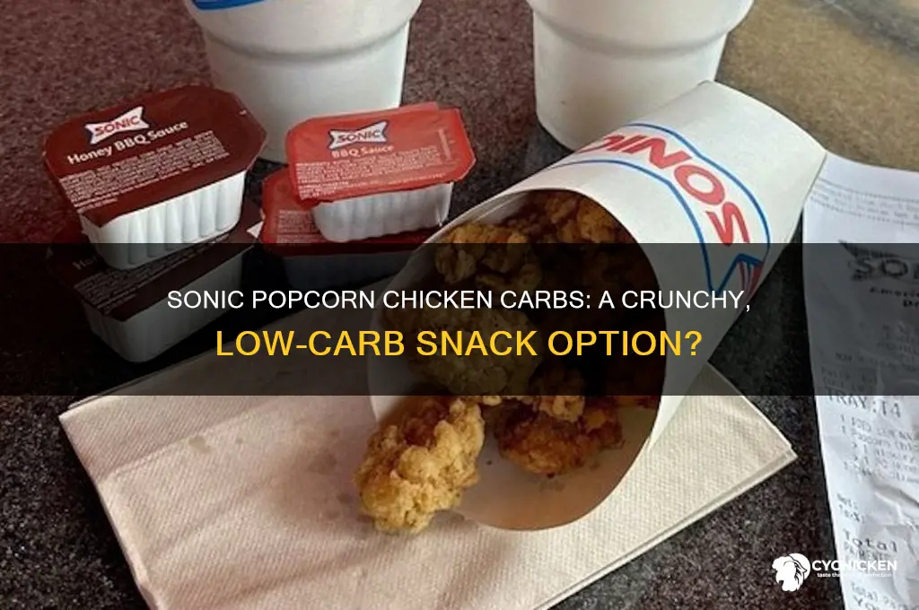 how many carbs are in sonic popcorn chicken