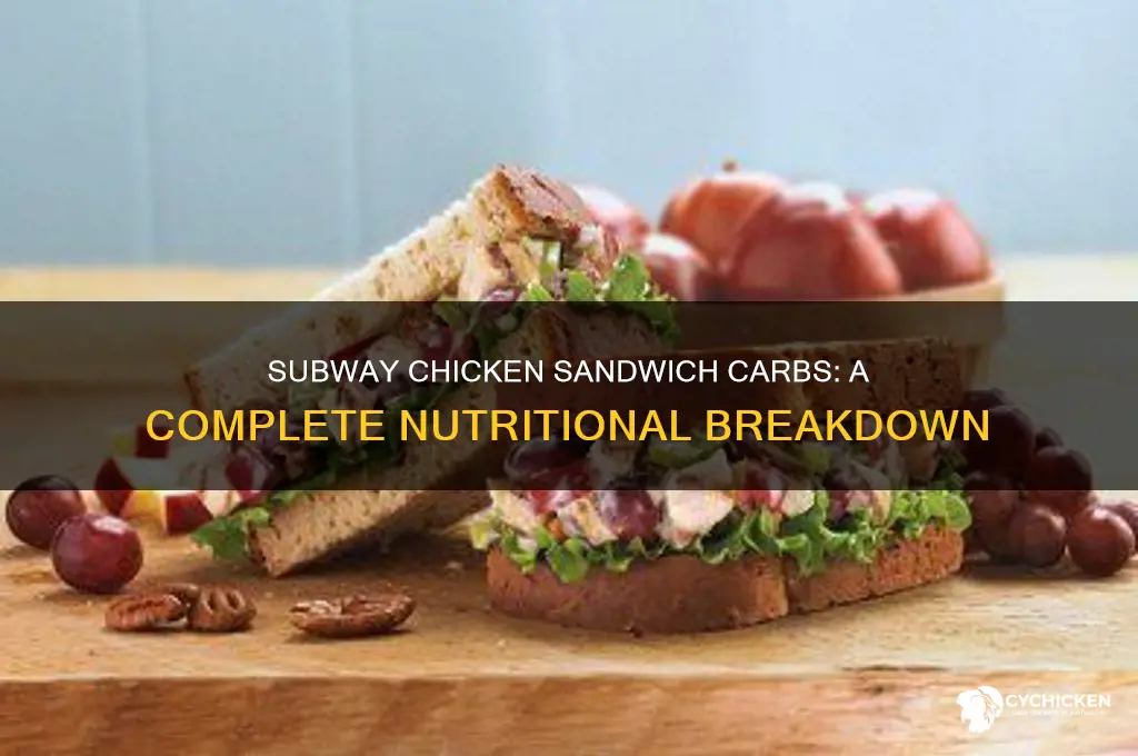 how many carbs are in subway chicken sandwich
