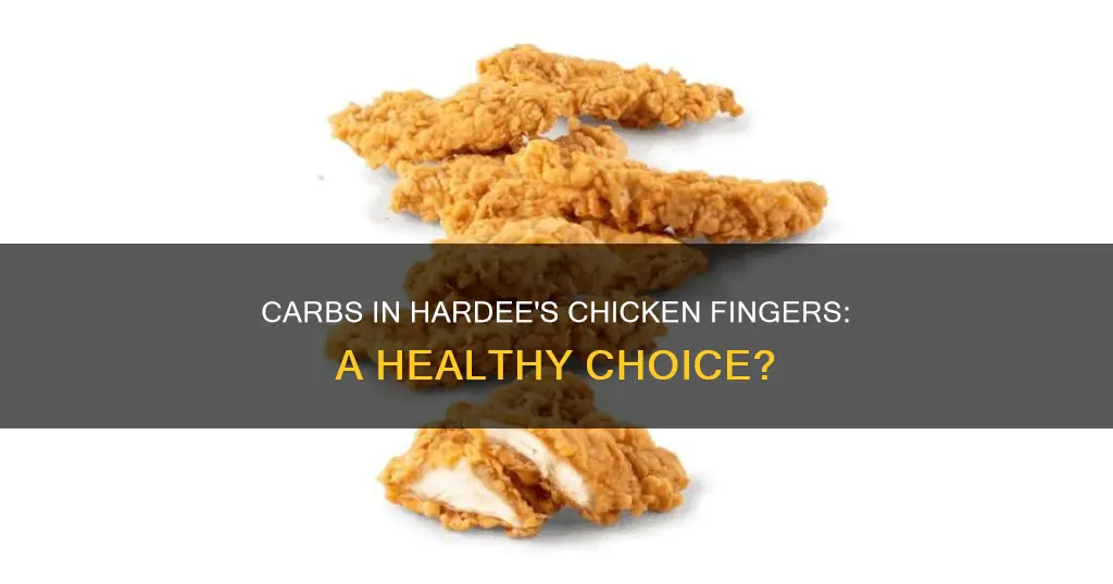 how many carbs does a chicken finger from hardees have
