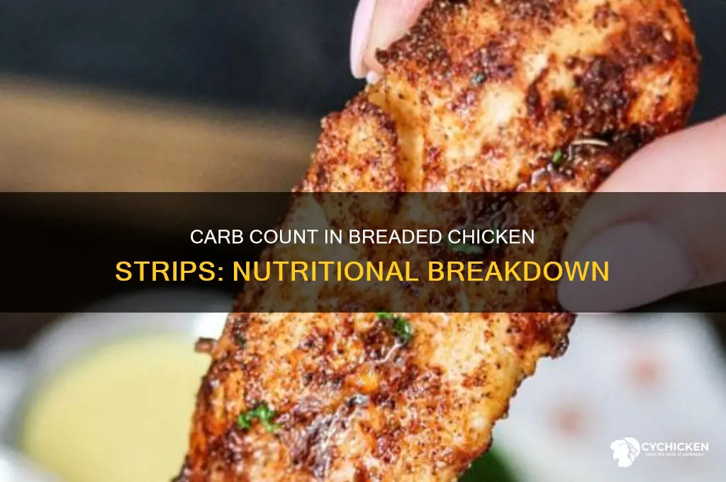 how many carbs does breaded chicken strips have