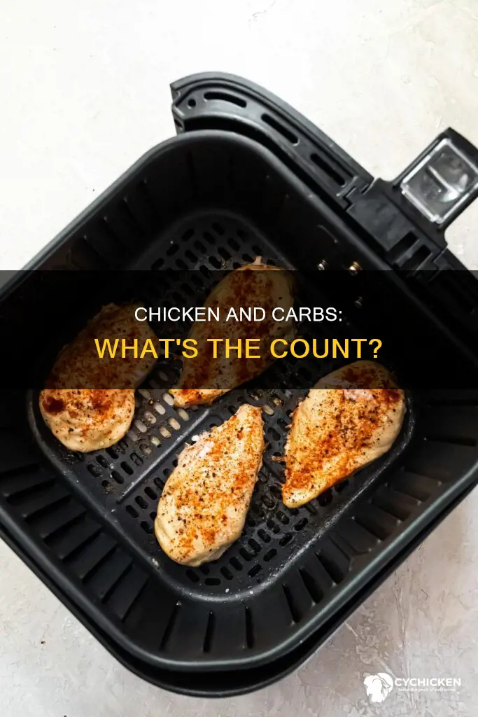 how many carbs does one ounce of chicken have
