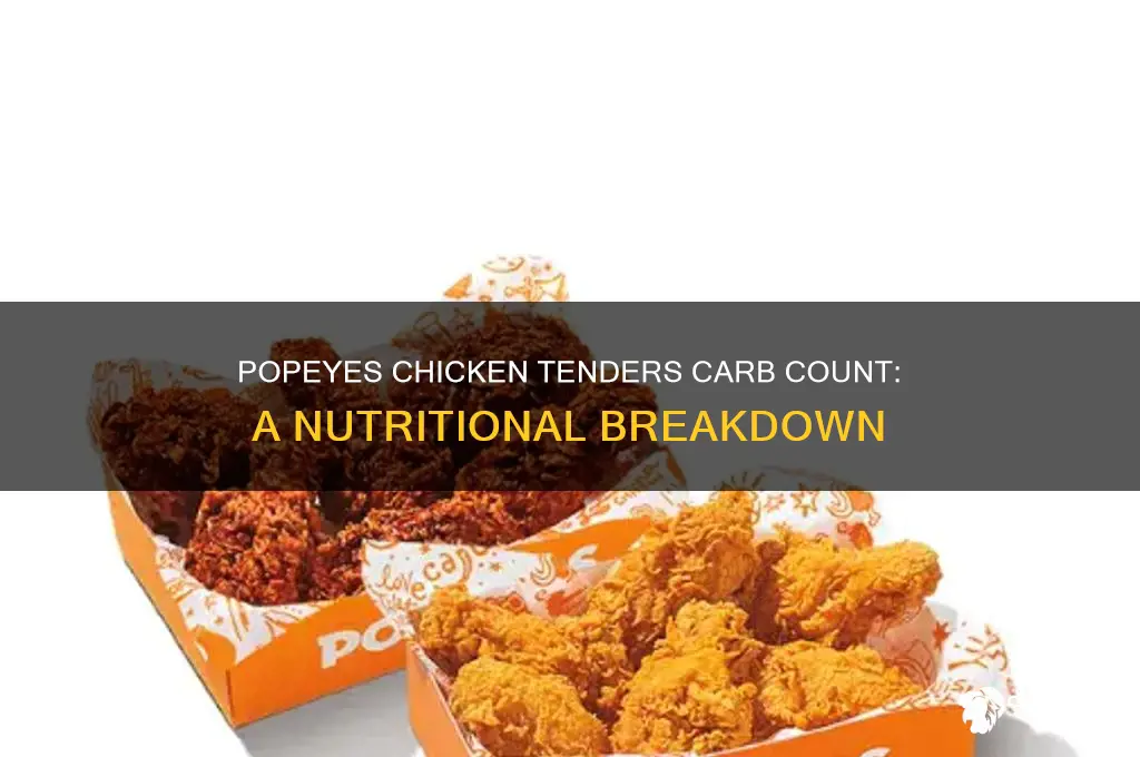 how many carbs does popeyes chicken tenders have