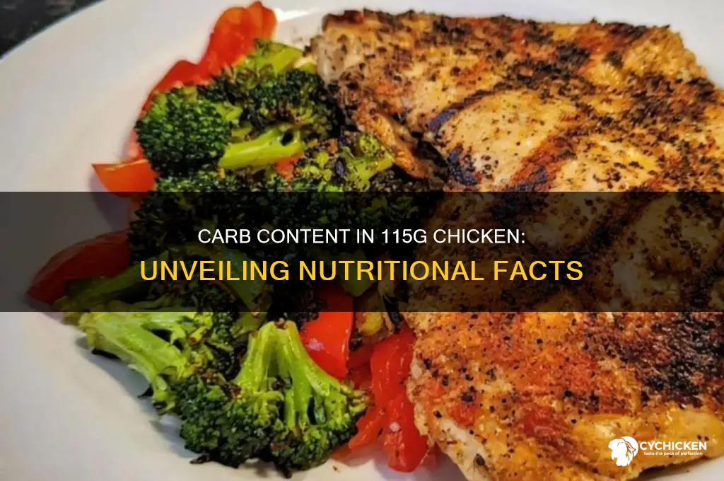 how many carbs in 115g of chicken
