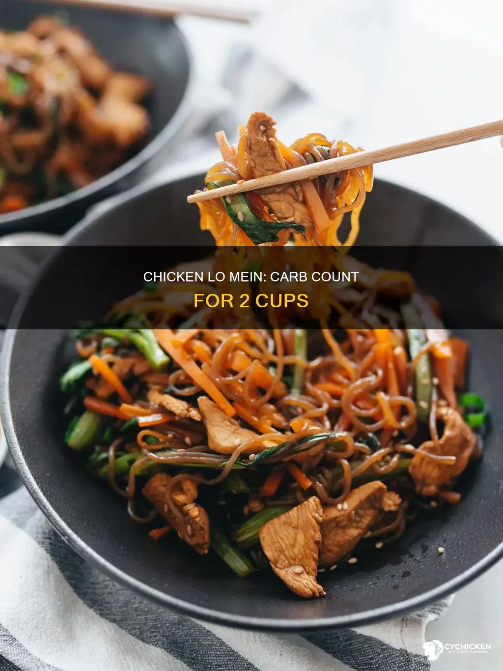 how many carbs in 2 cups of chicken lo mein