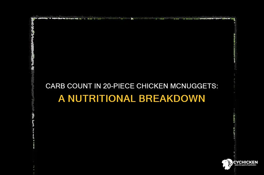 how many carbs in 20 piece chicken mcnuggets