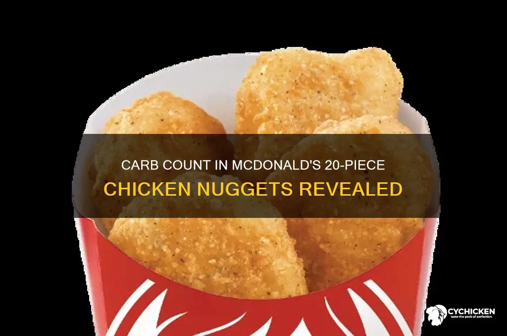 how many carbs in 20 piece mcdonald
