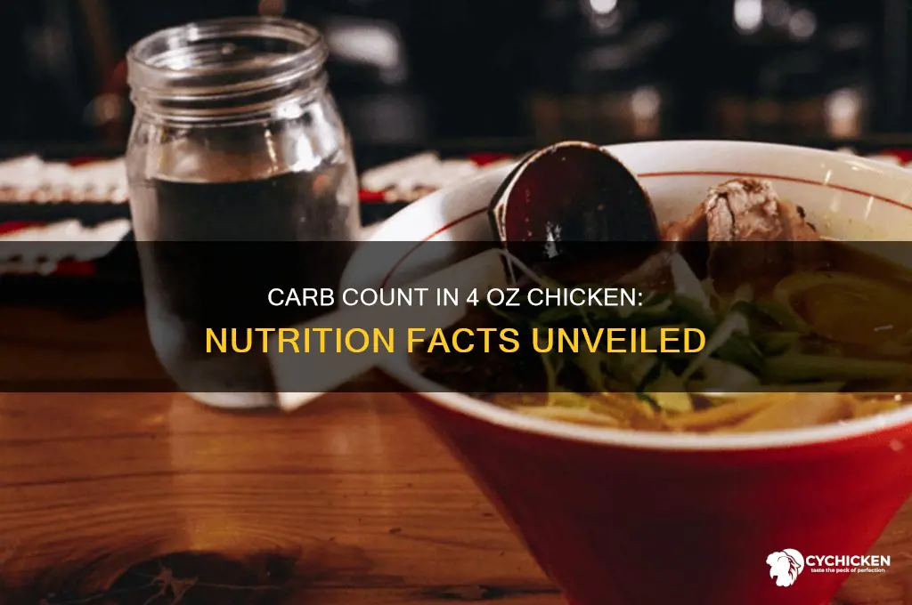 how many carbs in 4 oz chicken