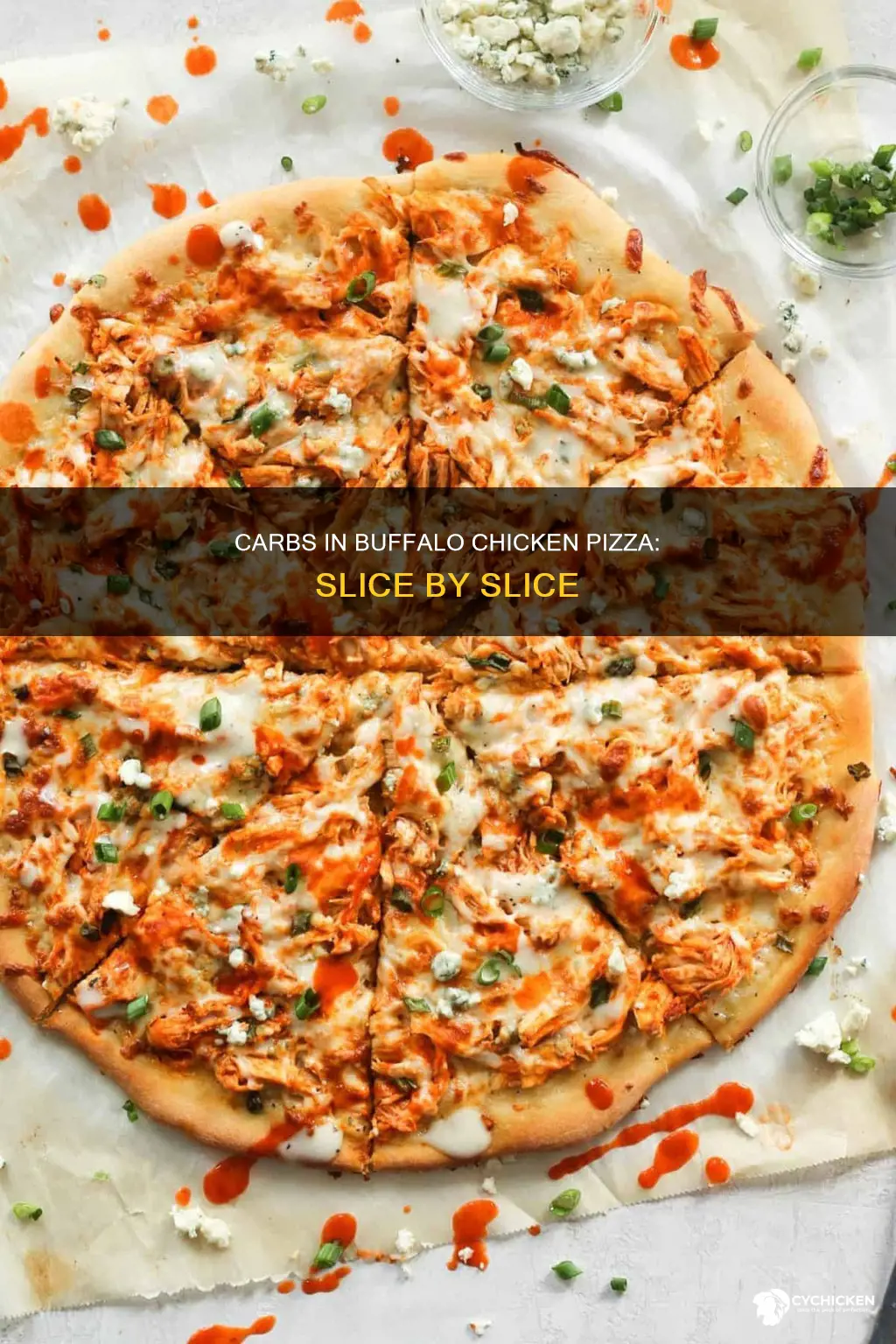 how many carbs in 4 slices of buffalo chicken pizza