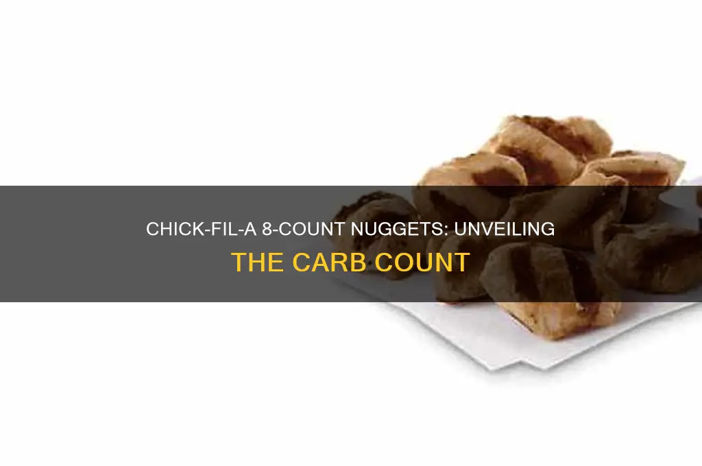 how many carbs in 8 count chick fil a nuggets