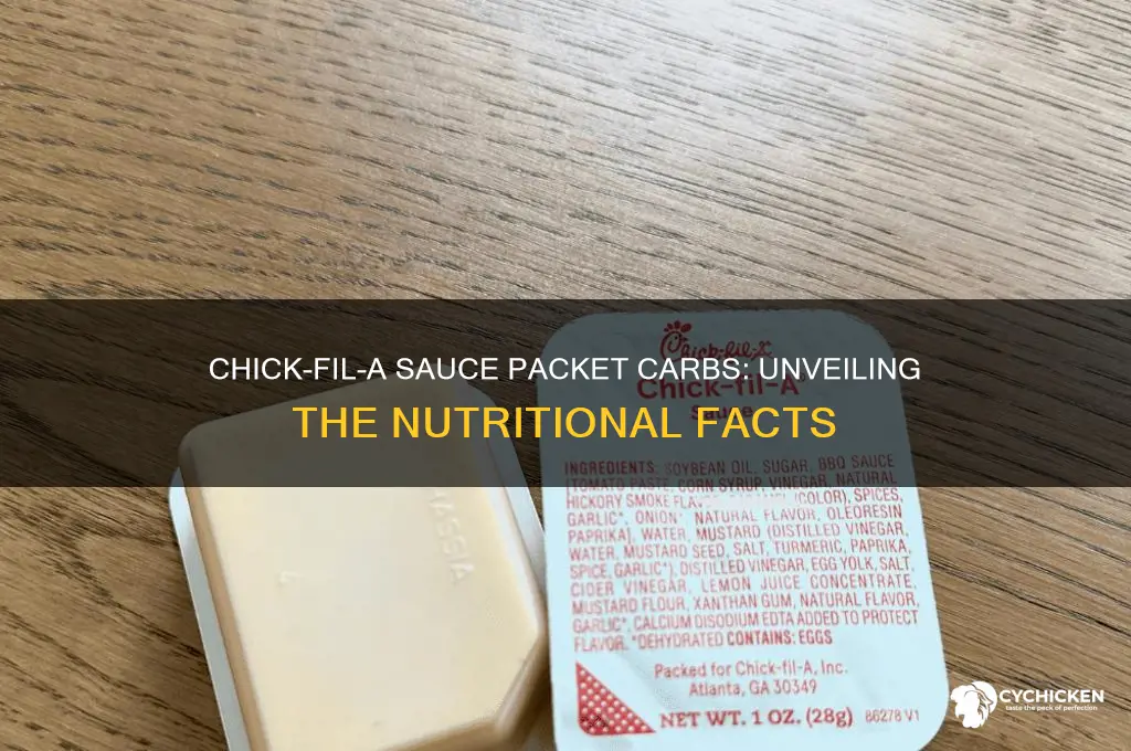 how many carbs in a chick fil a sauce packet