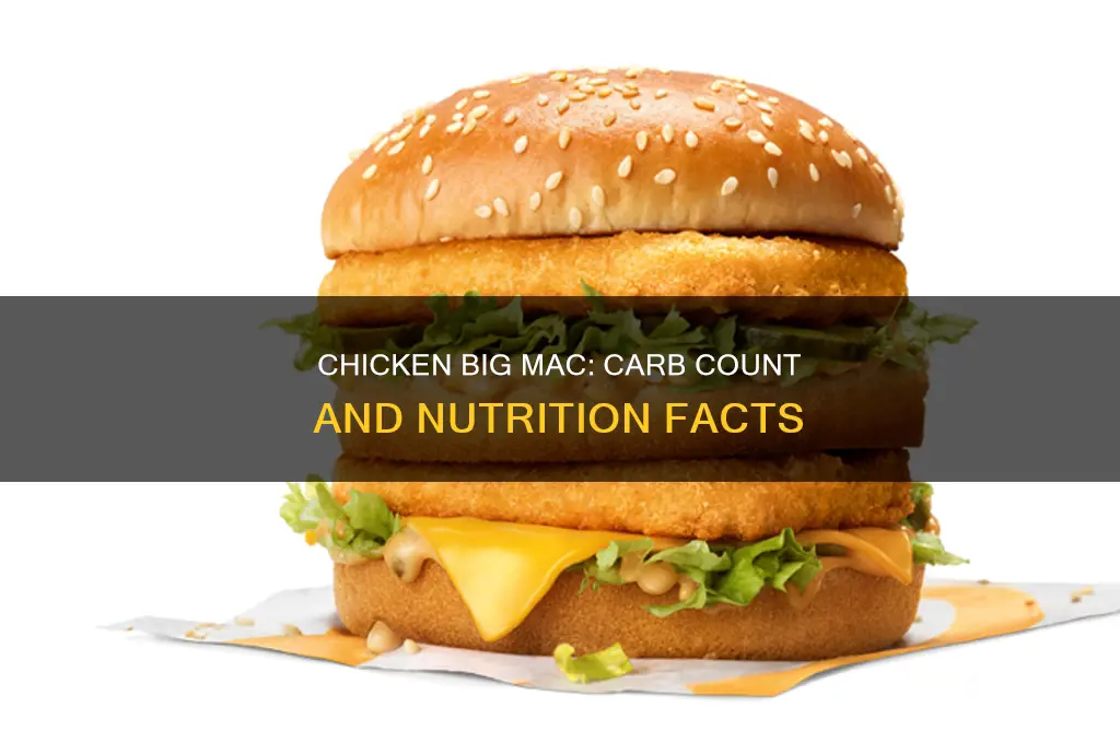 how many carbs in a chicken big mac