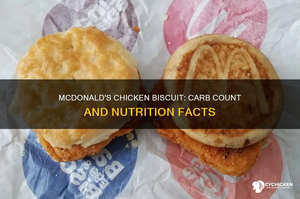 how many carbs in a chicken biscuit from mcdonald
