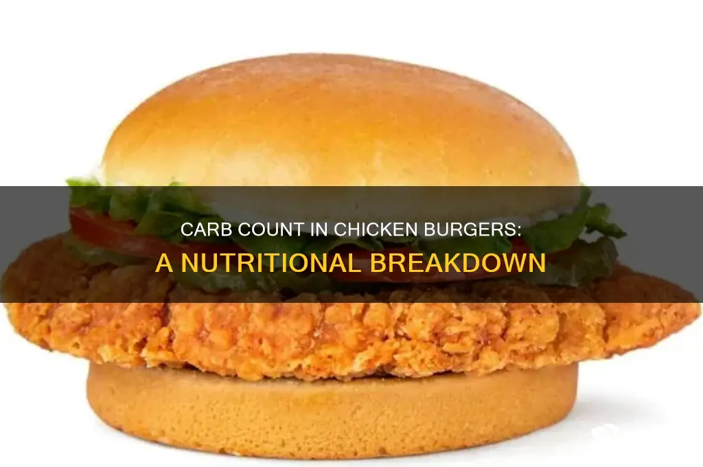 how many carbs in a chicken burger