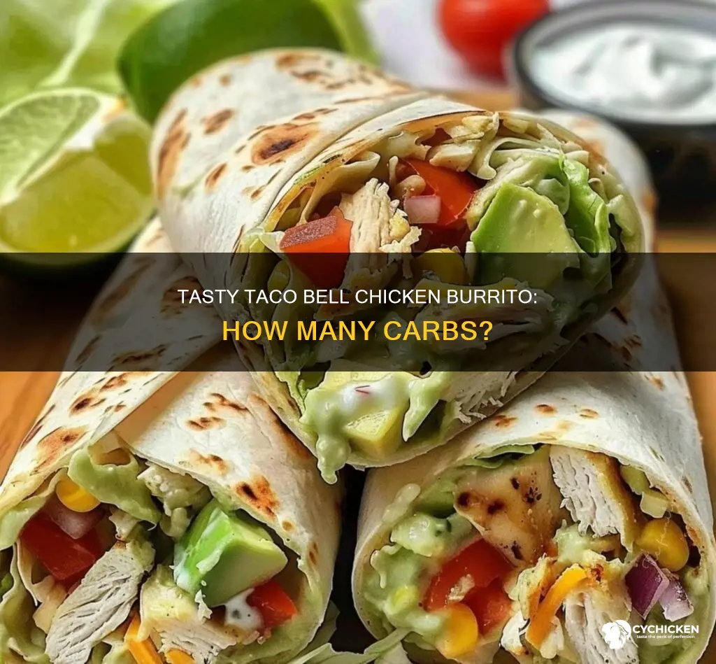 how many carbs in a chicken burrito from taco bell
