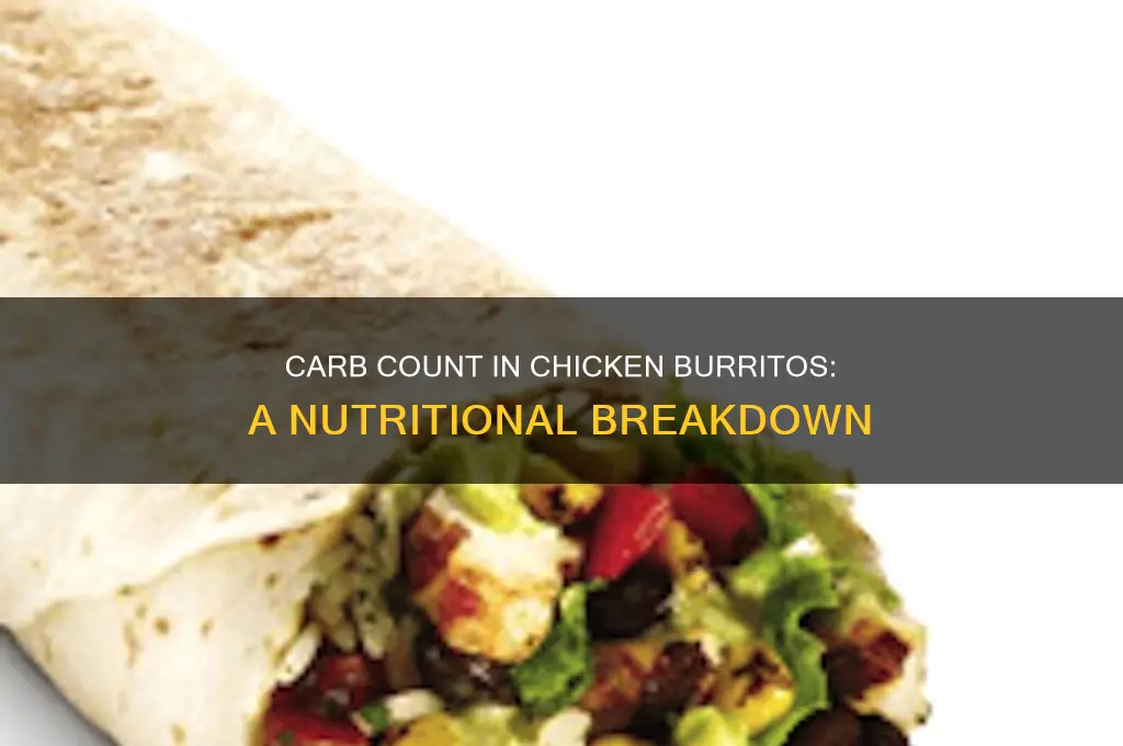 how many carbs in a chicken burrito