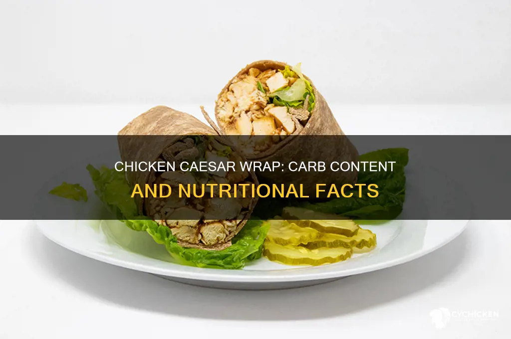 how many carbs in a chicken caesar wrap