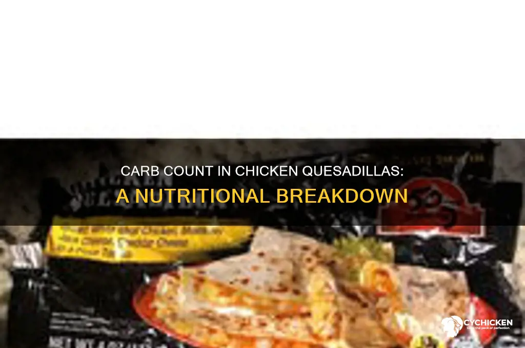 how many carbs in a chicken casadia